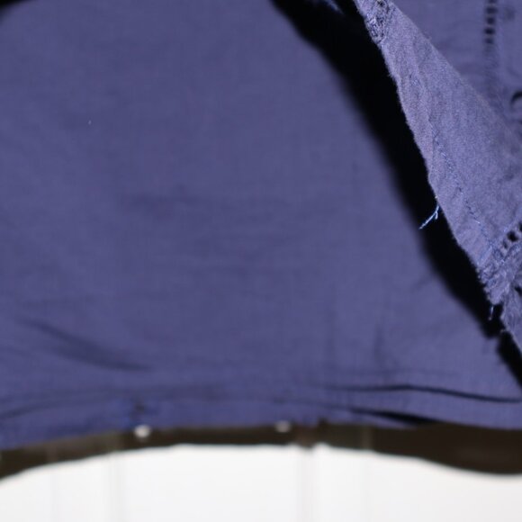 J. Crew | Navy Ruffle Trim Eyelet Top, Size S - Picture 11 of 13
